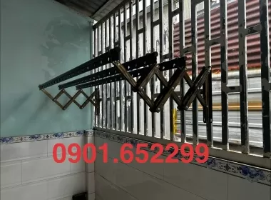  Thi công ,lắp đặt giàn phơi gắn tường tại Bến Gỗ
