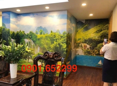  Thi công tranh dán tường tại nhà ở Biên Hòa nhanh-chuyên nghiêp