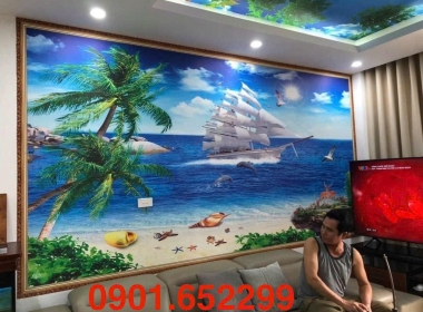  Tranh dán tường Biên Hòa Đồng Nai thi công tại nhà mẫu đẹp