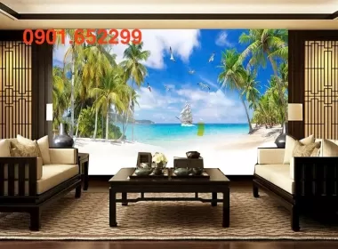  Tranh dán tường Biên Hòa thi công tại nhà bền đẹp,giá tốt