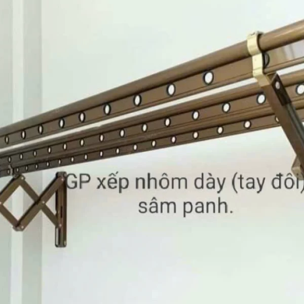 GIÀN PHƠI XẾP NHÔM DÀY TAY ĐÔI ( SÂM PANH)