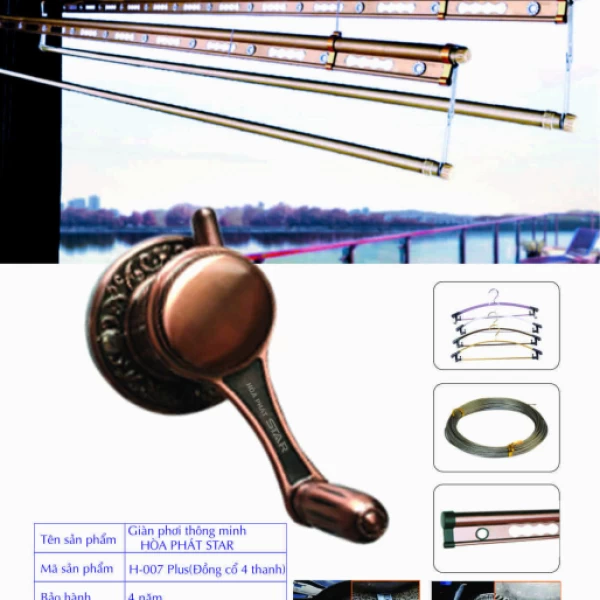 H-007 PLUS (ĐỒNG CỔ 4 THANH)