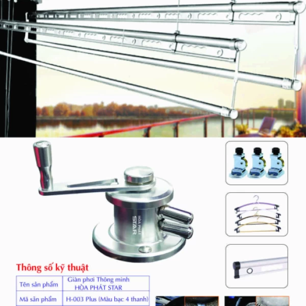 H-003 MÀU BẠC 4 THANH