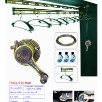Giàn Phơi Gắn Trần Hòa Phát H-009 RÊU CỔ