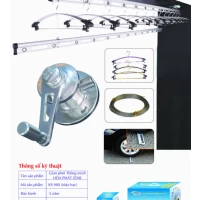Giàn Phơi Gắn Trần Hòa Phát KS 980 MÀU BẠC