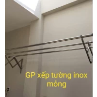 GIÀN PHƠI GIẮN TƯỜNG XẾP INOX MỎNG