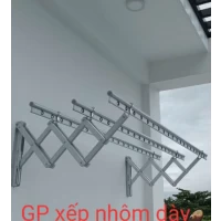 GIÀN PHƠI XẾP NHÔM DÀY TAY ĐÔI