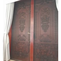 Cửa lưới vân gỗ 02