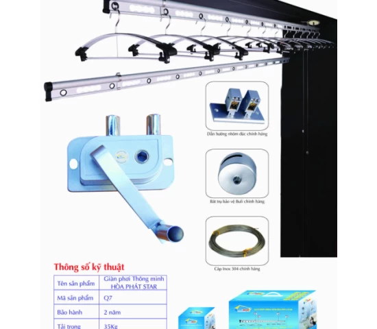 Giàn Phơi Gắn Trần Hòa Phát Q7
