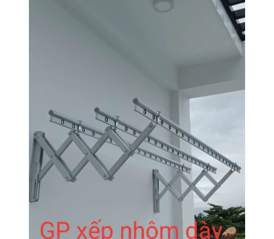 GIÀN PHƠI XẾP NHÔM DÀY TAY ĐÔI