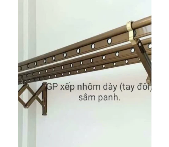 GIÀN PHƠI XẾP NHÔM DÀY TAY ĐÔI ( SÂM PANH)