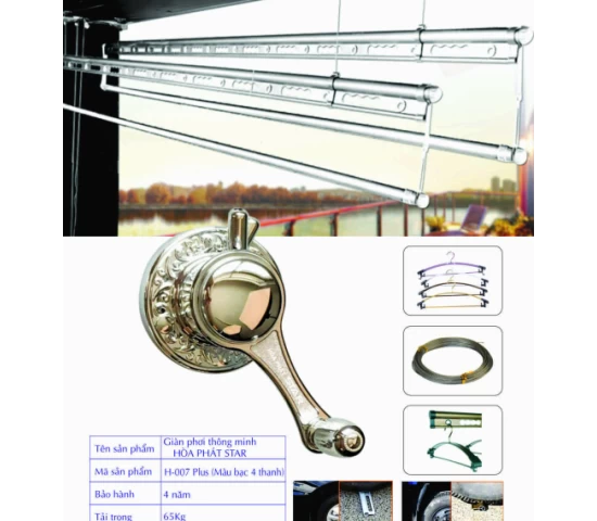 H-007 PLUS MÀU BẠC 4 THANH