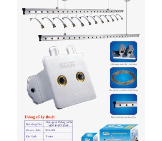 Giàn Phơi Gắn Trần Hòa Phát 999-HD