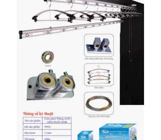 Giàn Phơi Gắn Trần Hòa Phát 999A